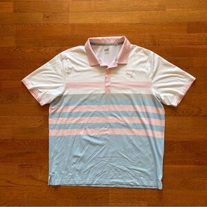 Puma Striped Golf Polo